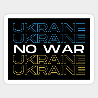 No war for Ukraine, main colors of Ukraine flag Magnet